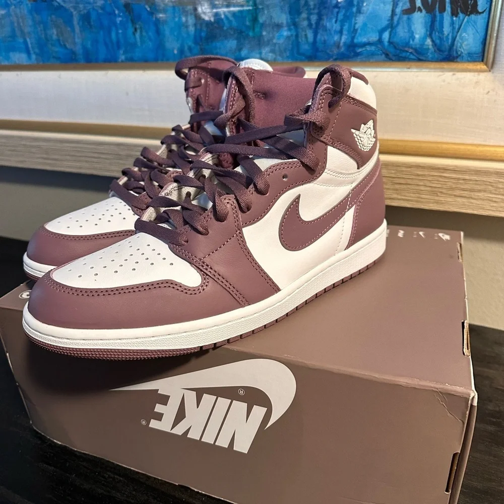 Nike Air Jordan 1 Retro High OG Shoes “Mauve” White DZ5485-105 Men's Size 10